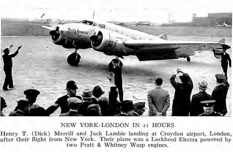 Dick Merrill and Jack Lambie London flight