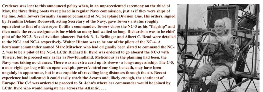 NC-4 NANCY, Flying boats, Weems, air navigation, Atlantic crossing US Nancies