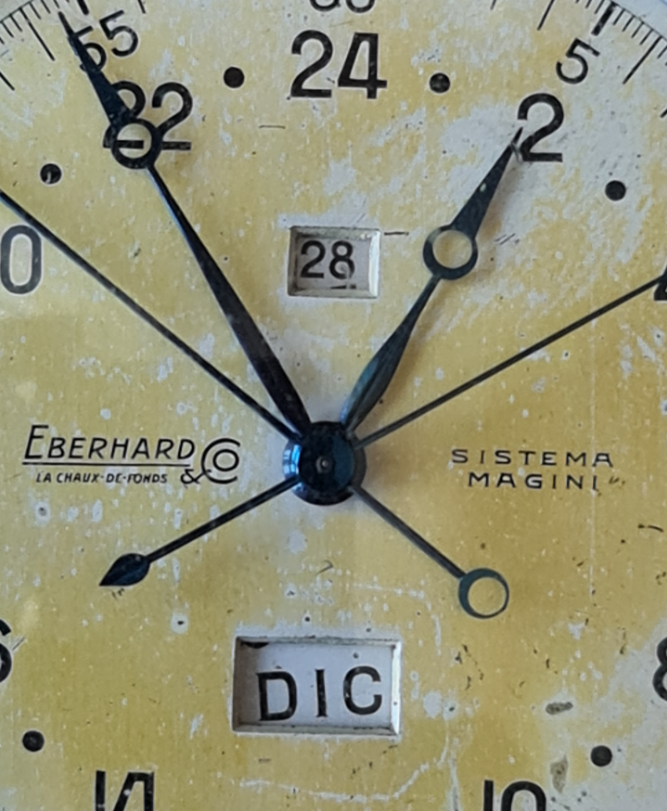 Eberhard Sistema Magini pocket watch used by Publio Magini in June 1942 on a spy mission