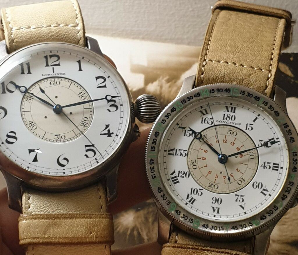 The first two prototype Longines Weems Flight Birds