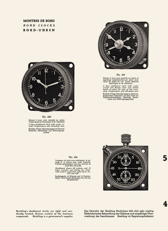 Breitling instruments for the Cockpit - Breitling catalogue 1941