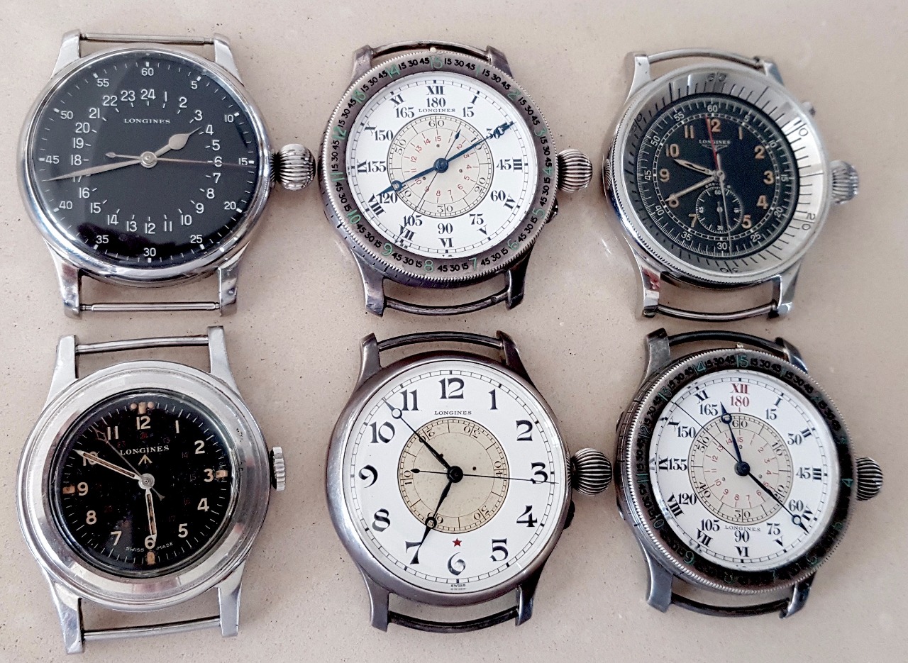 Longines Big Indian, Weems, Lindbergh, Hour angle, 12.68z Chrono, Swiss Air